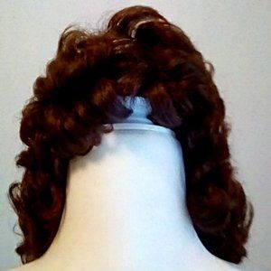 Vintage Authentic Wig/Short Length Brunette/Perma Lift Wig